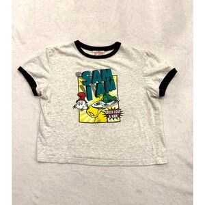 Vintage 1994 Dr Seuss Green Eggs and Ham‎ Sam I Am T-Shirt Grey Large Junior
